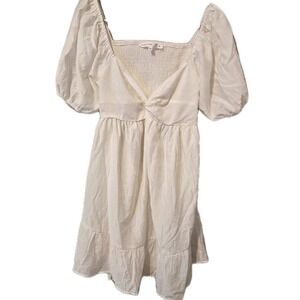 Altar'd State Baby Doll Dress Smocked Bodice Cut Out Back Liner Medium NWOT